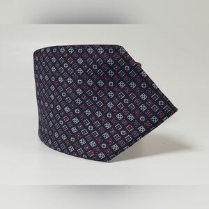 Givenchy 100% Silk Men's Navy Blue Print Necktie